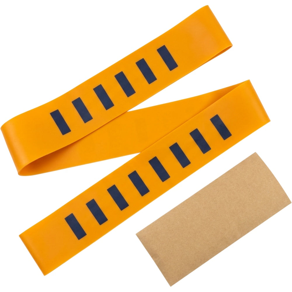 Qlvfb Ten-Marker Flat Latex Stretch Band 180 cm Saffron Navy Light - Product view
